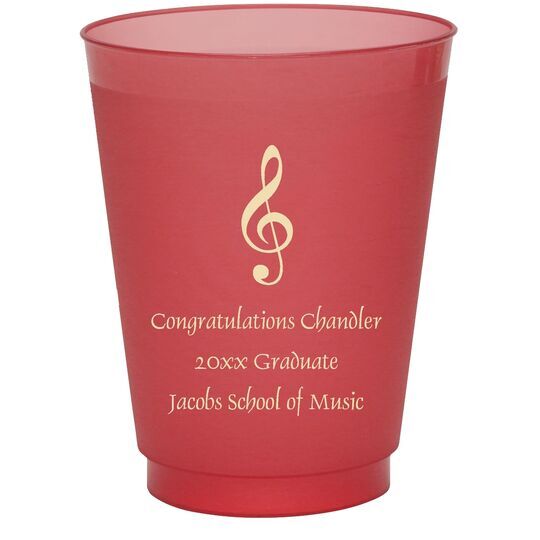 Treble Clef Colored Shatterproof Cups